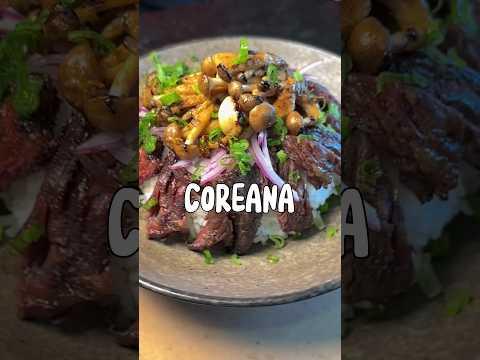 Carne coreana con kiwi 