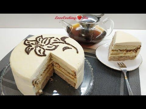 Домашний торт "Пища Богов" - бисквит, орехи, безе и заварной крем | LoveCookingRu