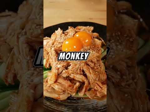 The monkey eats everything 