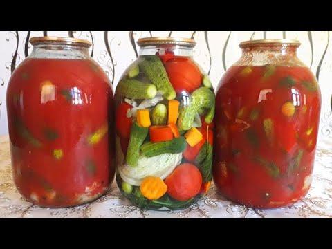 Огурцы в томатном соке / Cucumbers in tomato juice
