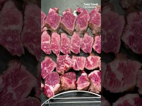 볏짚 훈연 초대형 우대갈비, 대왕 소고기 숯불구이, 육즙 가득 소갈비, Amazing Giant Beef Ribs, Charcoal grilled beef, bbq master