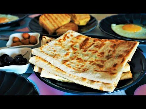 Турецкий завтрак - Гёзлеме и Тосты с сыром