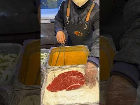 Beef Meat Pancake - Korean Street Food #shortvideo