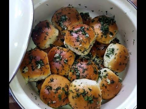 ЧЕСНОЧНЫЕ ПАМПУШКИ/Пампушки з часником/Pampushkas (Ukrainian buns) with garlic/Pampuŝkoj kun ajlo