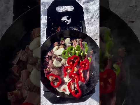 Meat with vegetables in nature / Мясо с овощами на природе #cooking #food #nature