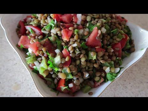 Невероятно вкусный салат с овощами и чечевицей / Закуска из чечевицы