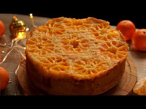 Зимняя выпечка | Быстрый пирог с мандаринами