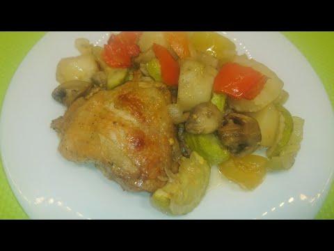 Куриные бедрышки с овощами в рукаве Как накормить семью