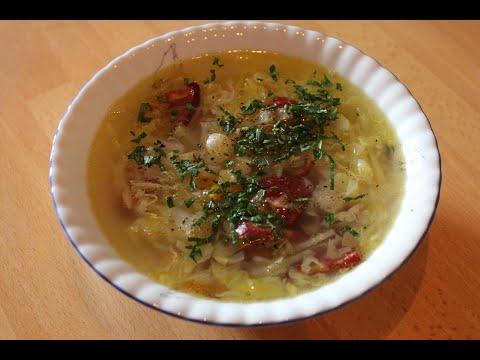 Польский фасолевый суп с белым вином