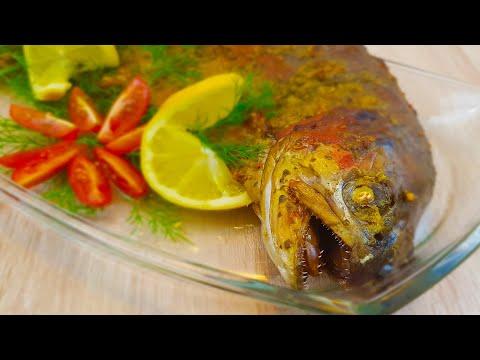 Kак приготовить жареную рыбу в духовке?! Очень быстрый и простой рецепт!