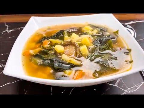 Китайский суп, с грибами шиитаке и вакаме (морские водоросли). Вкусно и просто! Вот это Кухня!