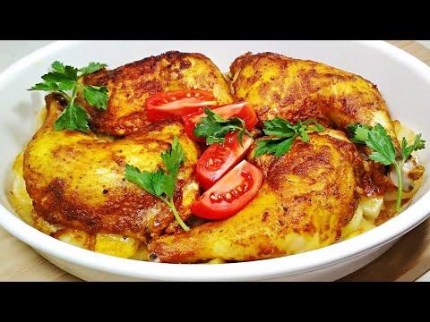 Потрясающий рецепт ВКУСНО БЫСТРО ПРОСТО  Курица в специях на картофельной подушке