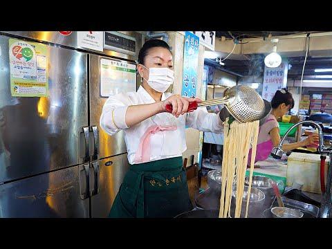 야들함이 끝내주는 안동 수육? 카리스마 한복 아줌마가 만드는! 안동국수집 수육 #shorts - Popular Boiled Pork Slices in Korea