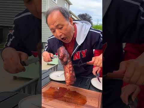 My Korean dad grills for the first time