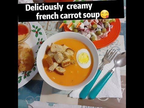 French creamy carrot soup
