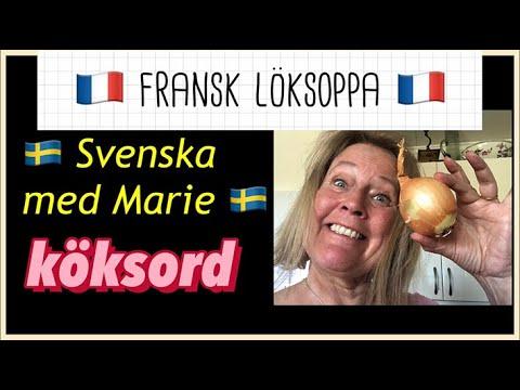 Fransk löksoppa - Köksord - Laga mat - Lär dig svenska med Marie