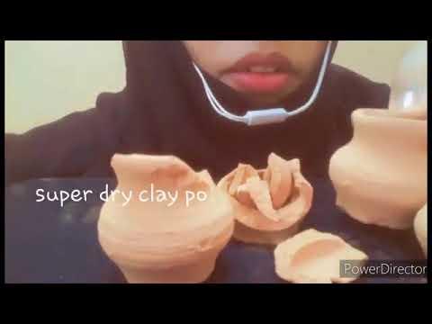 clay pot eating crunch/red clay crunch eating video(pls subscribe)