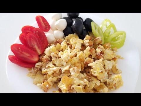 Сытный завтрак из яиц и картофеля/Картофель с яйцом/potatoes with egg for breakfast