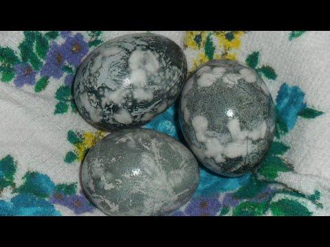 Мраморные яйца  без зеленки и пищевых красителей. Яйца на Пасху 2023 г