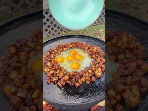 ASMR Egg Drop! | Over The Fire Cooking by Derek Wolf